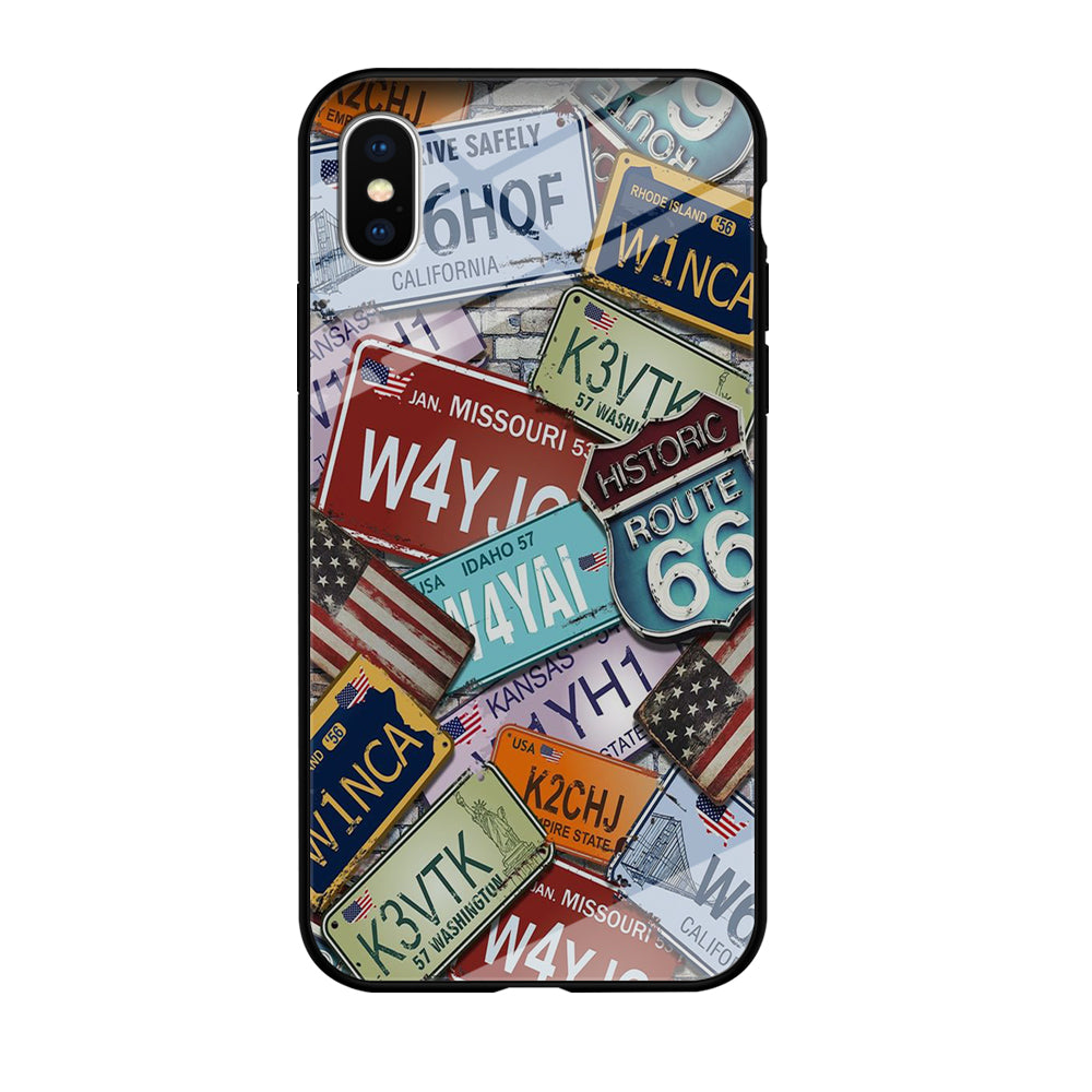 Street Signs USA iPhone X Case-Phone Case-Tempered Glass Case-Altracase