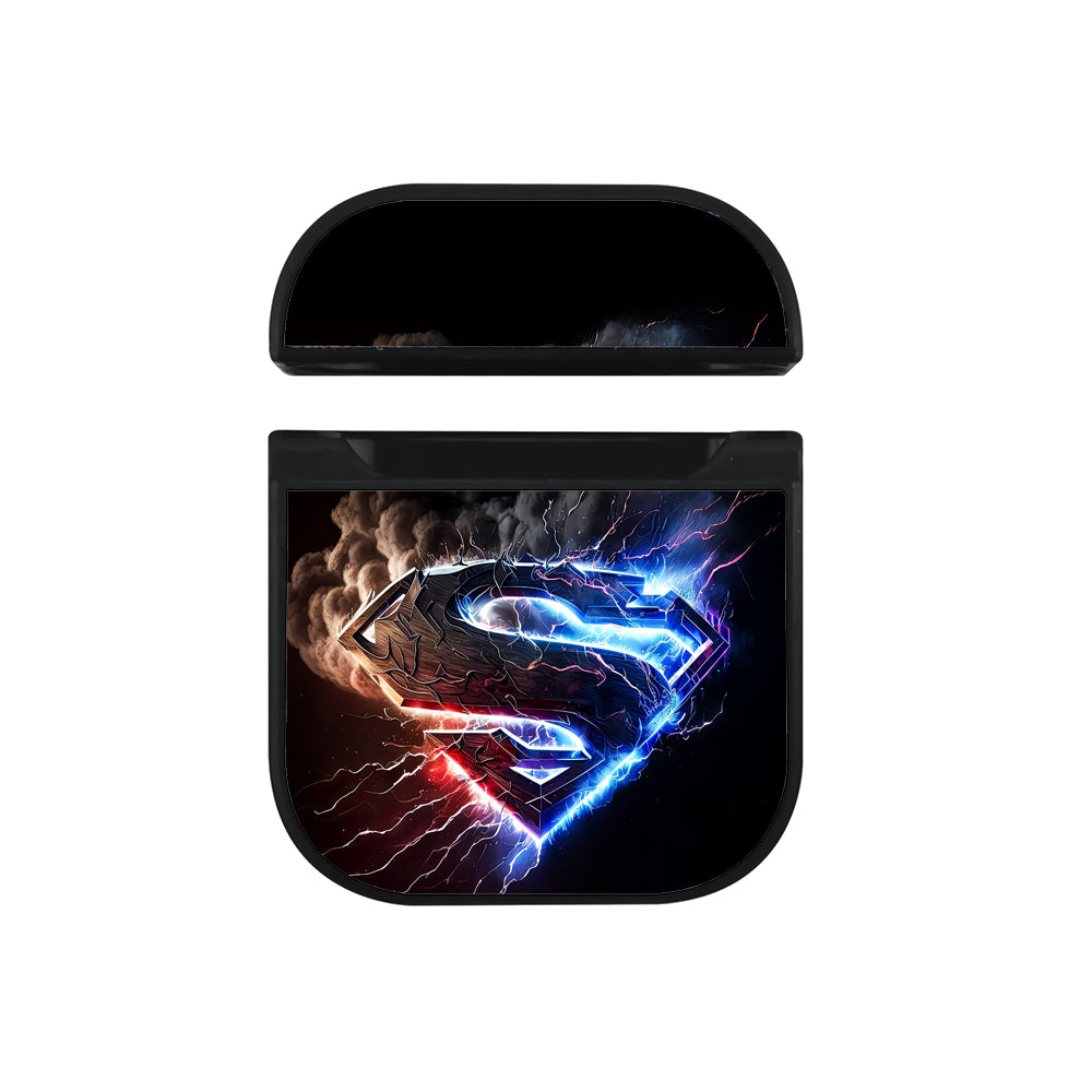 Superman Lightning Logo Apple AirPods Case-AirPod Case-Black-Altracase