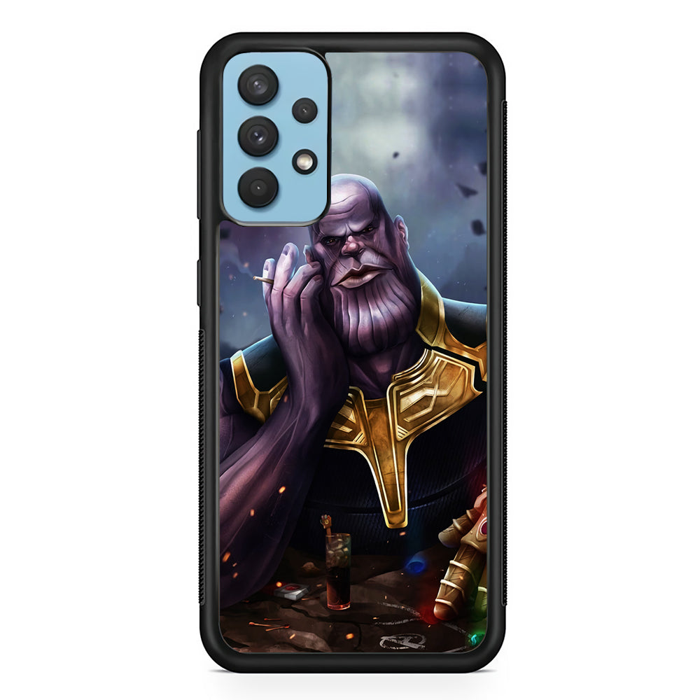 Thanos Chill Samsung Galaxy A32 Case-Phone Case-Rubber Black (2D Case)-Altracase