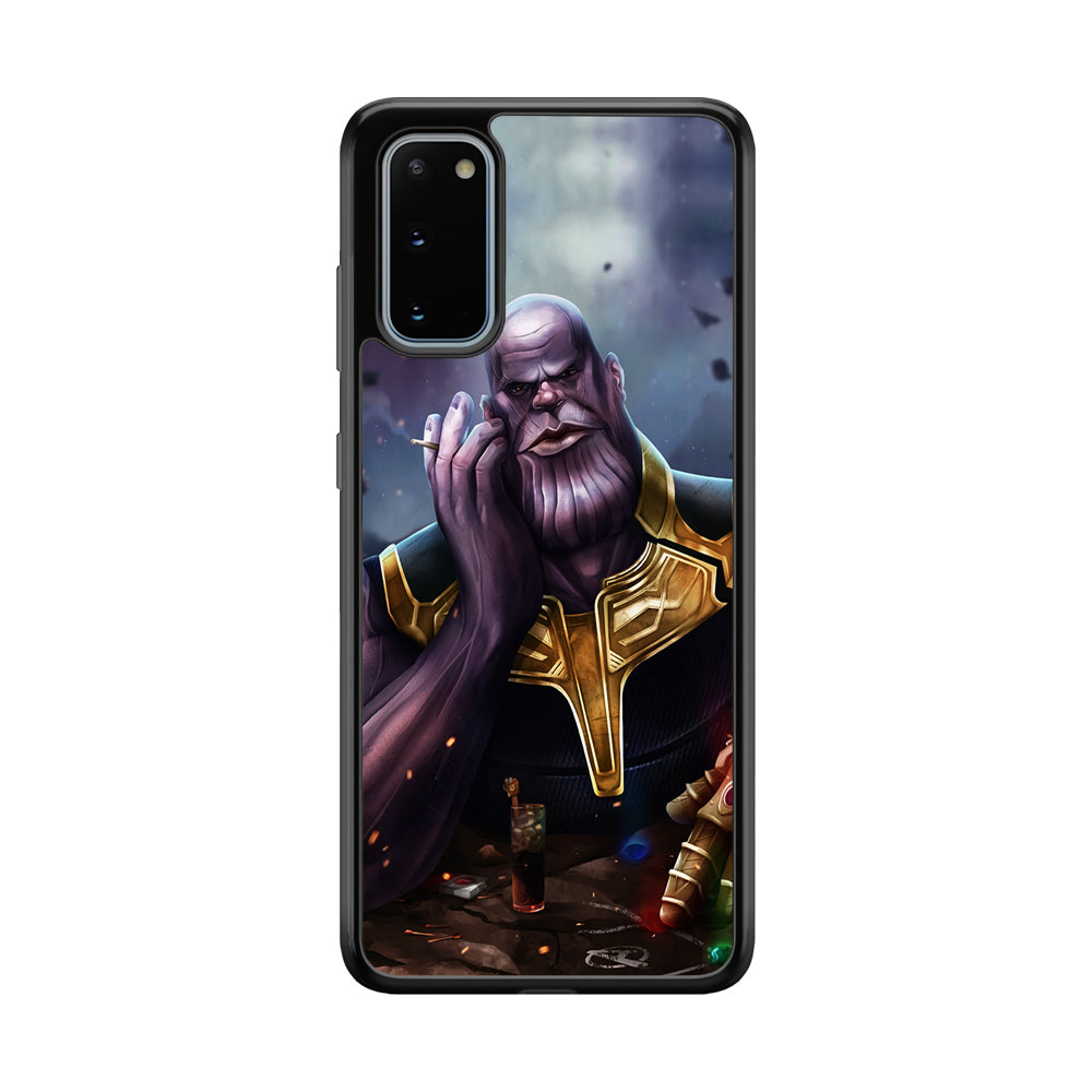 Thanos Chill Samsung Galaxy S20 Case-Phone Case-Rubber Black (2D Case)-Altracase