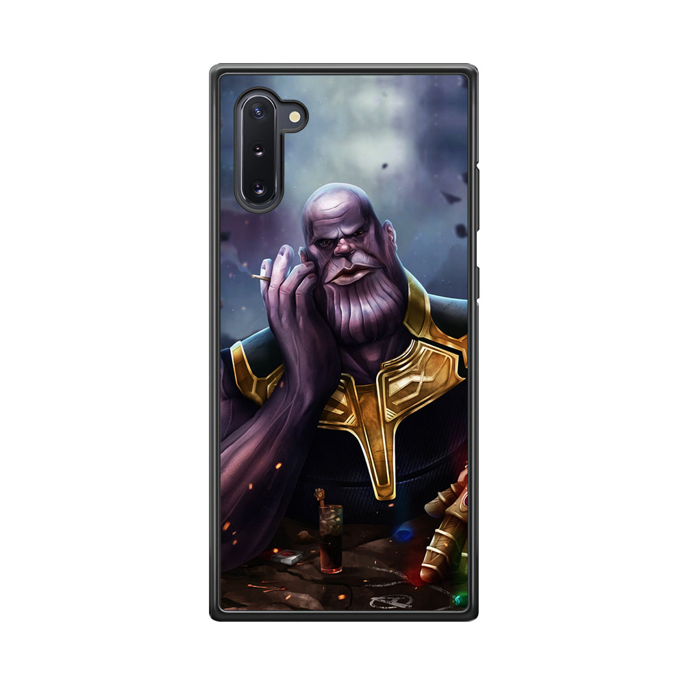 Thanos Chill Samsung Galaxy Note 10 Case-Phone Case-Rubber Black (2D Case)-Altracase