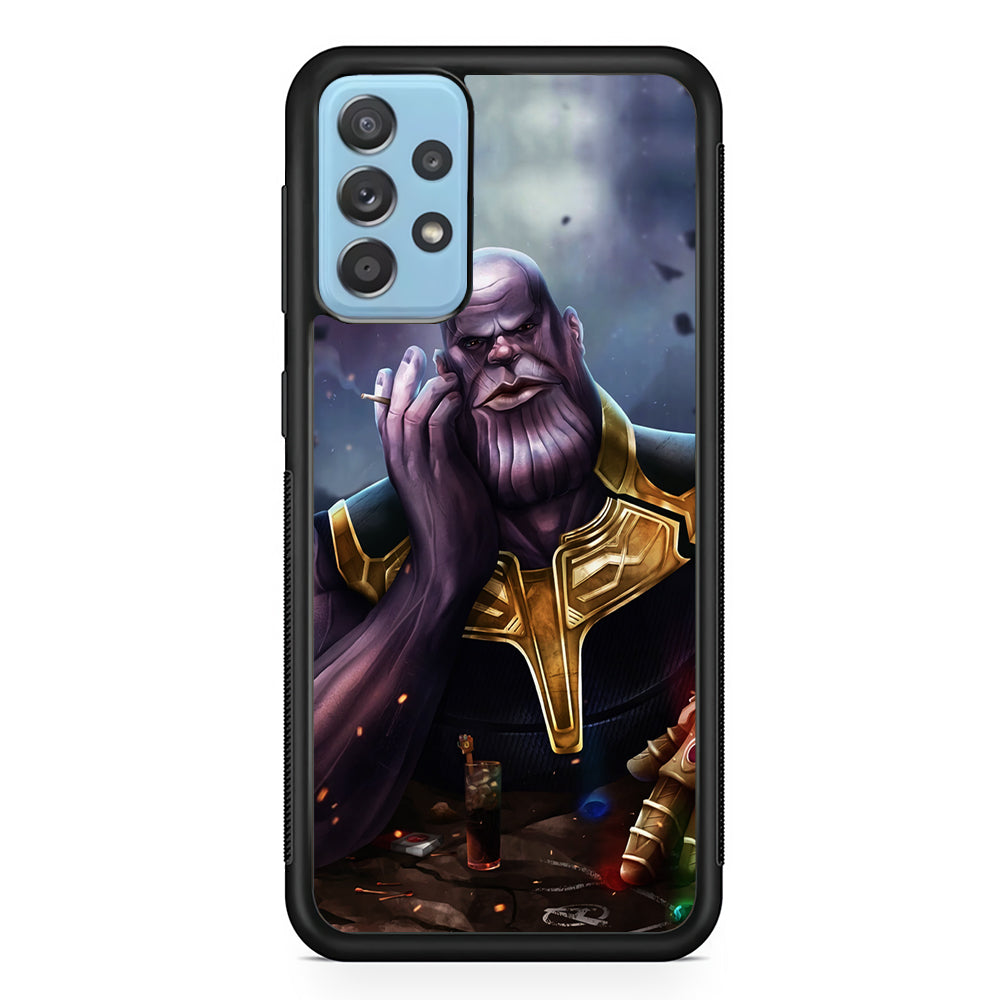 Thanos Chill Samsung Galaxy A72 Case-Phone Case-Rubber Black (2D Case)-Altracase