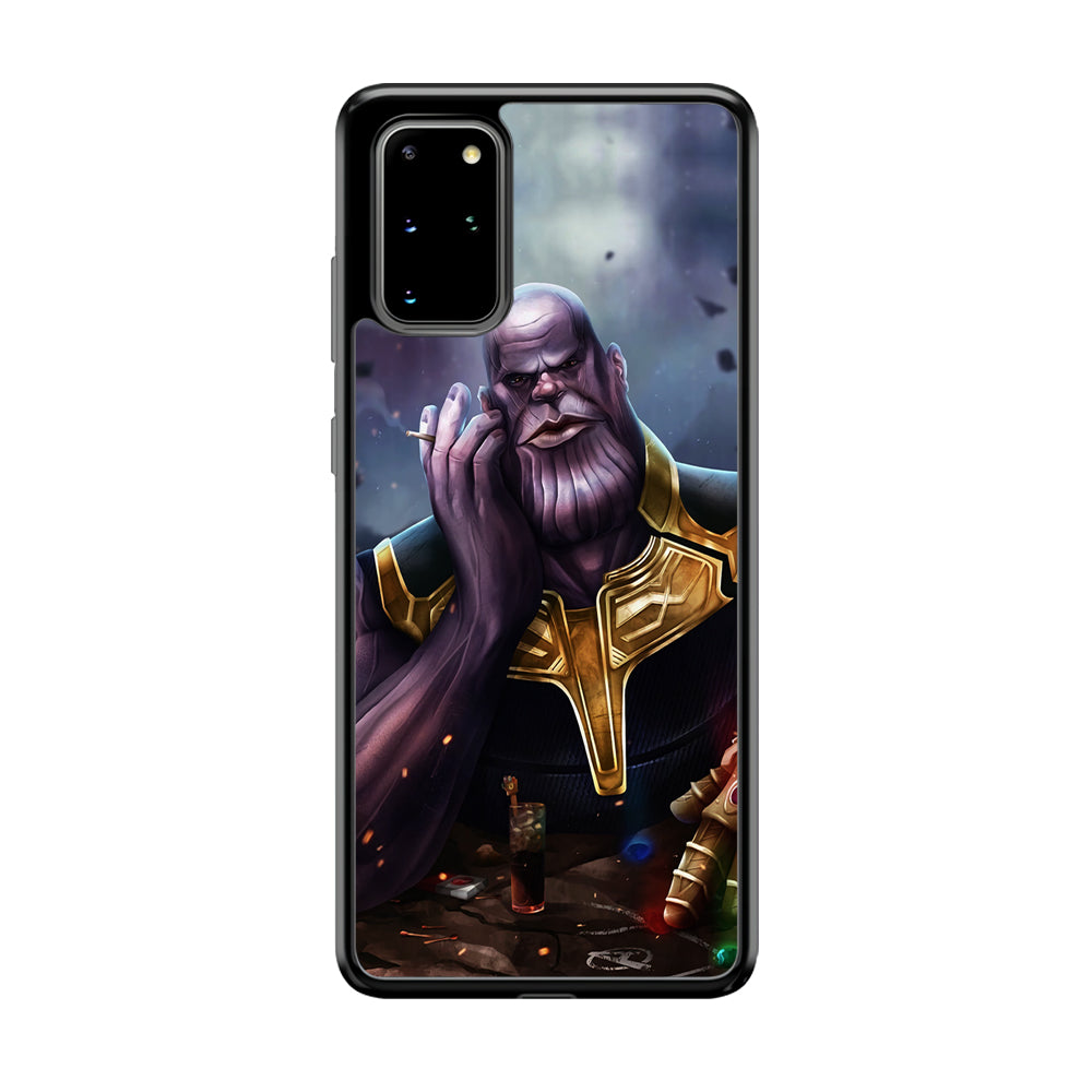 Thanos Chill Samsung Galaxy S20 Plus Case-Phone Case-Rubber Black (2D Case)-Altracase