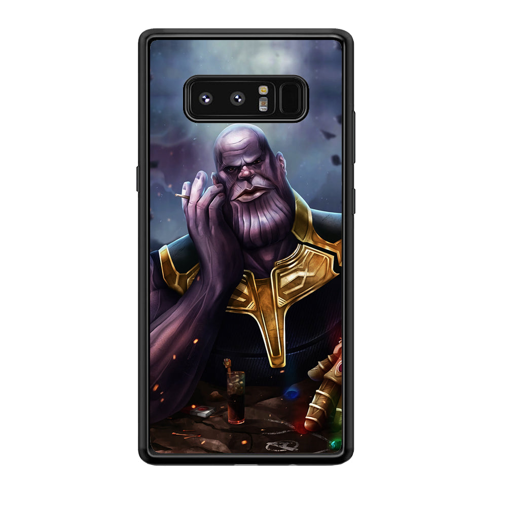 Thanos Chill Samsung Galaxy Note 8 Case-Phone Case-Rubber Black (2D Case)-Altracase
