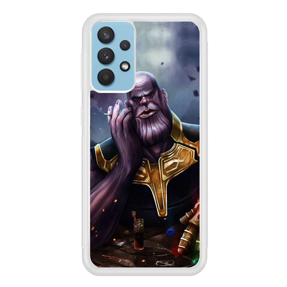Thanos Chill Samsung Galaxy A32 Case-Phone Case-Rubber White (2D Case)-Altracase