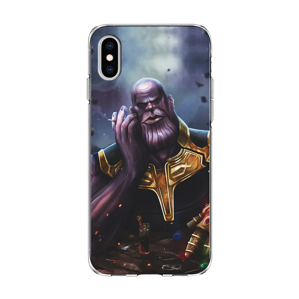 Thanos Chill iPhone Xs Case-Phone Case-Clear Soft Case-Altracase