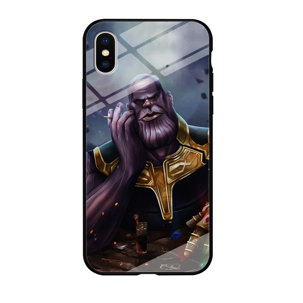 Thanos Chill iPhone Xs Case-Phone Case-Tempered Glass Case-Altracase