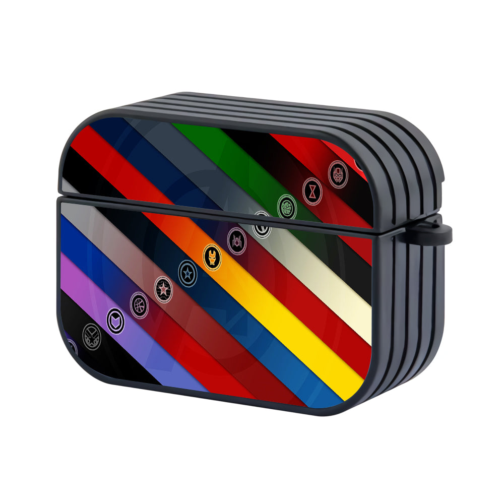 The Avengers Logo All Member Hard Plastic Case Cover For Apple Airpods Pro 2-AirPod Case-Altracase