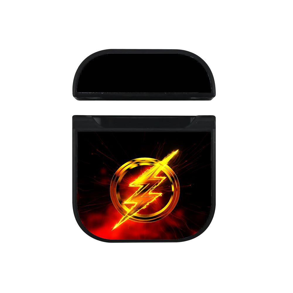 The Flash Logo Awesome Hard Plastic Case Cover For Apple Airpods-AirPod Case-Black-Altracase