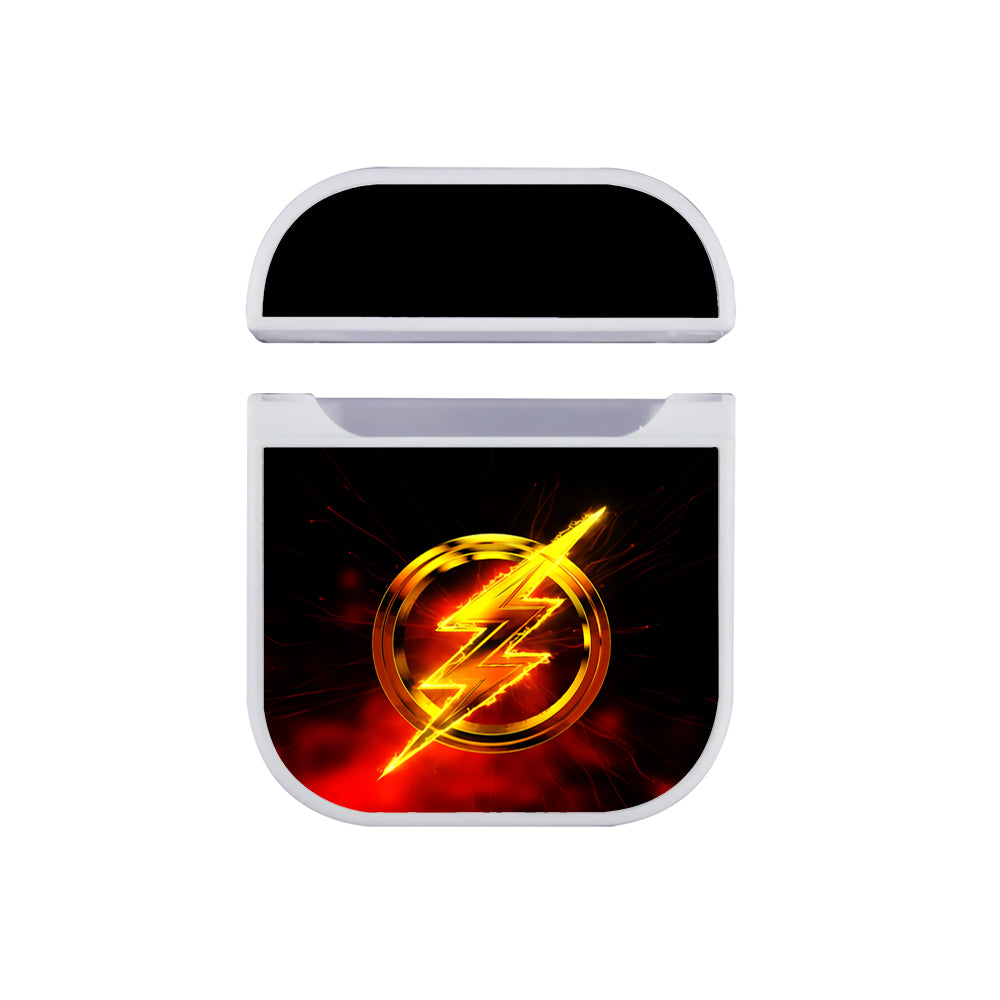 The Flash Logo Awesome Hard Plastic Case Cover For Apple Airpods-AirPod Case-White-Altracase
