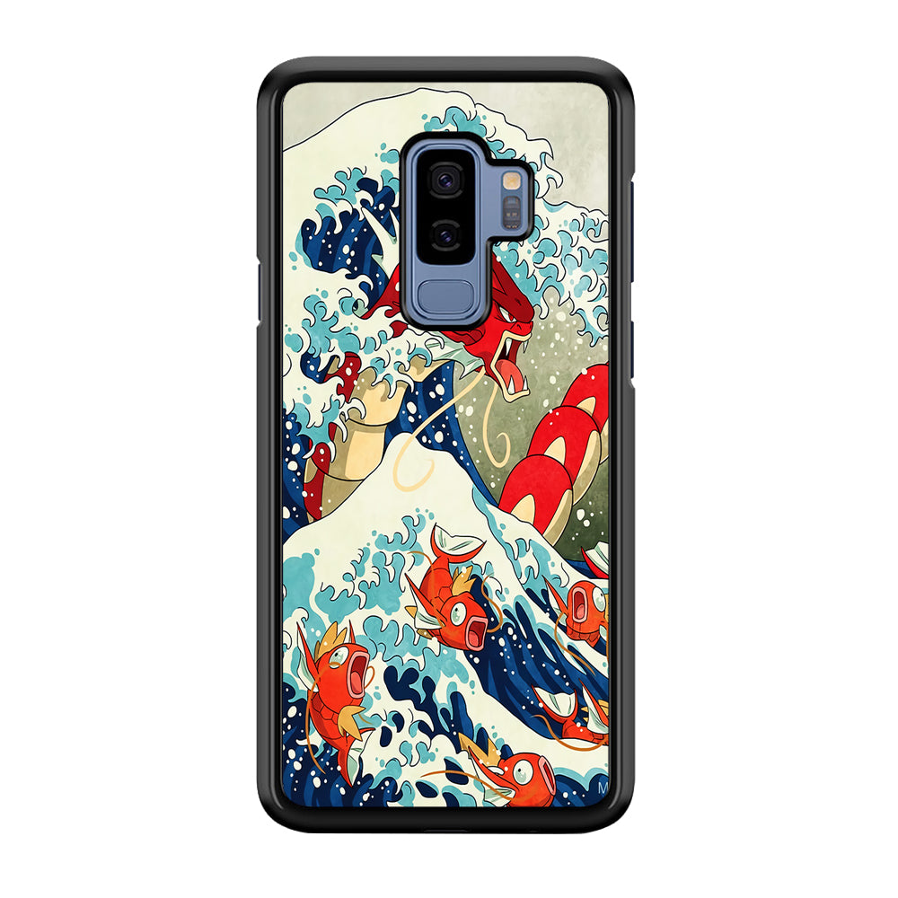 The Great Wave Gyarados Samsung Galaxy S9 Plus Case-Phone Case-Rubber Black (2D Case)-Altracase