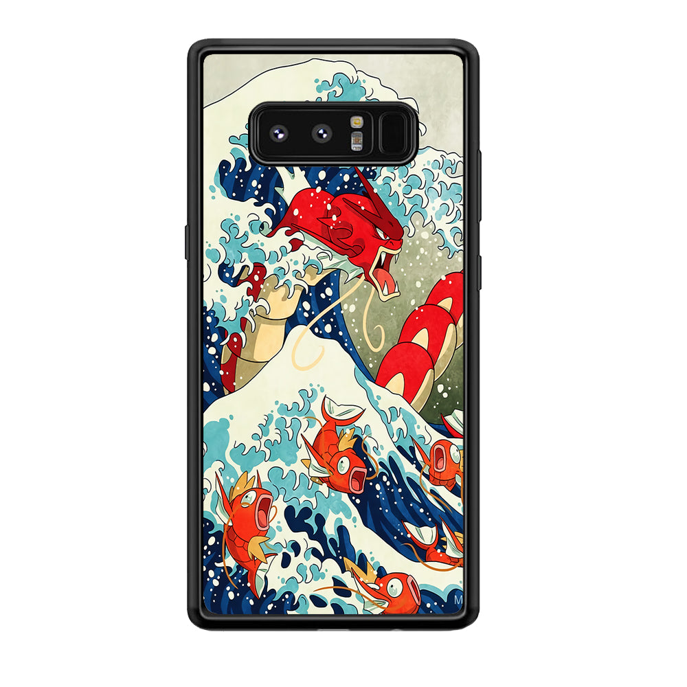 The Great Wave Gyarados Samsung Galaxy Note 8 Case-Phone Case-Rubber Black (2D Case)-Altracase