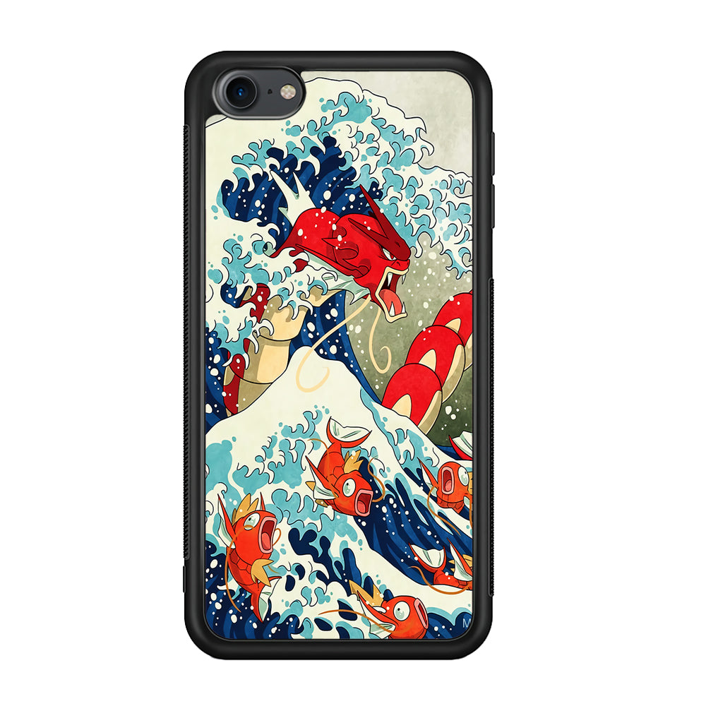 The Great Wave Gyarados iPod Touch 6 Case-Phone Case-Rubber White (2D Case)-Altracase