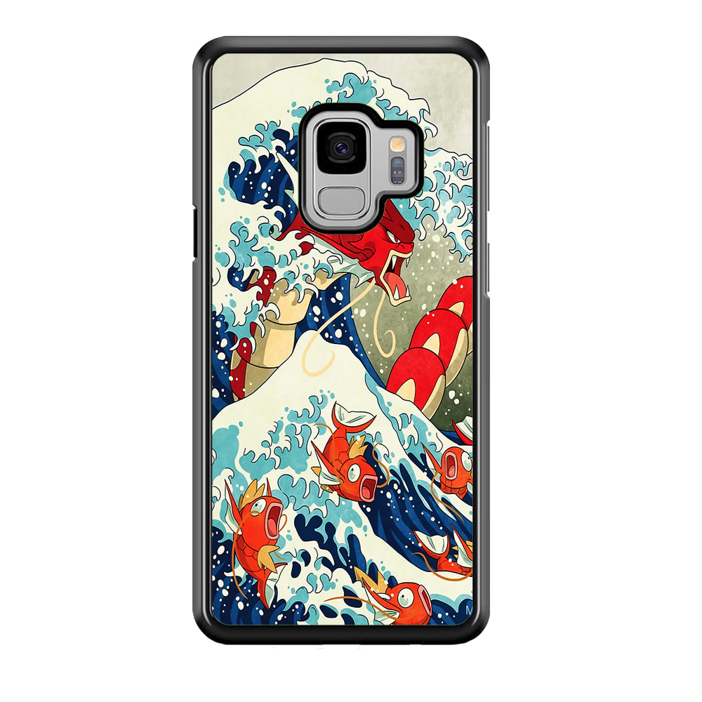 The Great Wave Gyarados Samsung Galaxy S9 Case-Phone Case-Rubber Black (2D Case)-Altracase