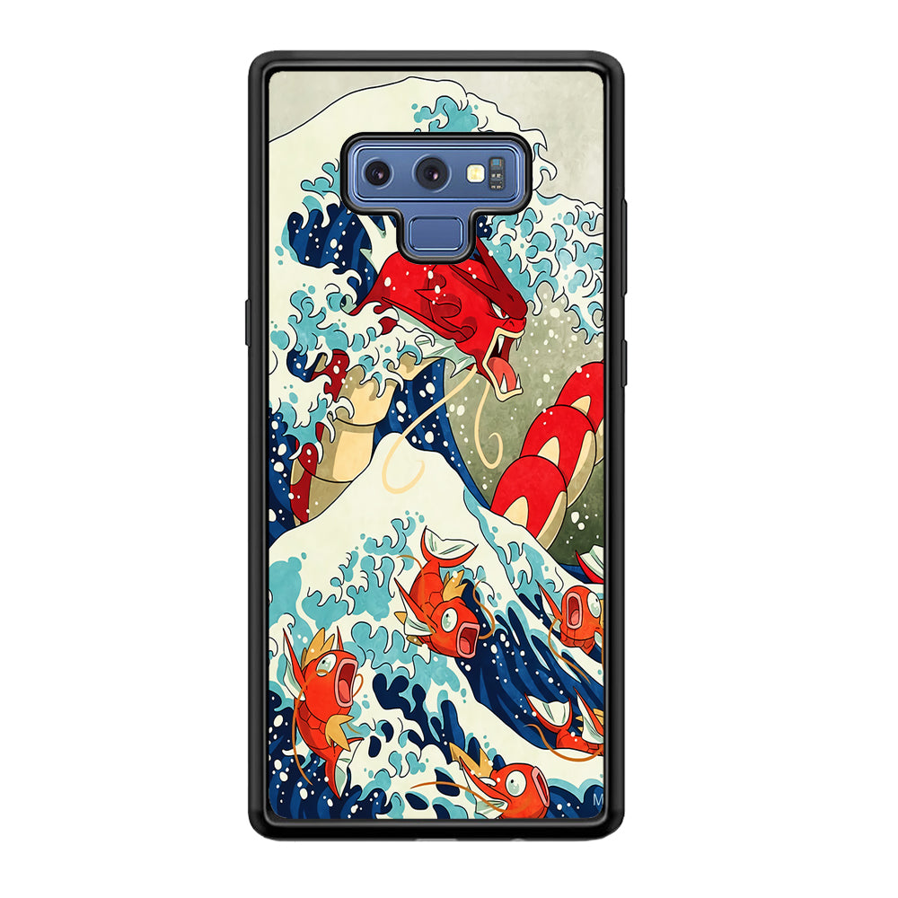 The Great Wave Gyarados Samsung Galaxy Note 9 Case-Phone Case-Rubber Black (2D Case)-Altracase