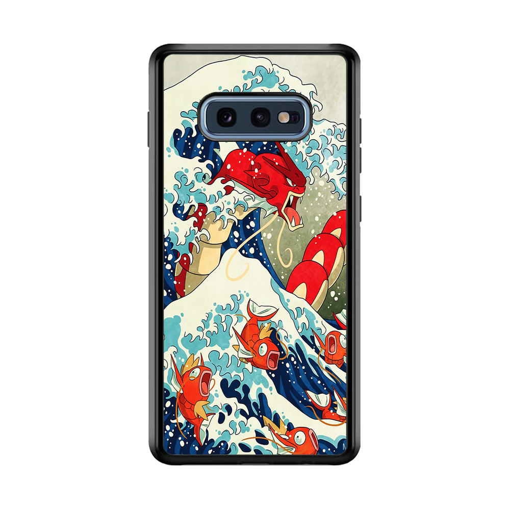 The Great Wave Gyarados Samsung Galaxy S10E Case-Phone Case-Rubber Black (2D Case)-Altracase