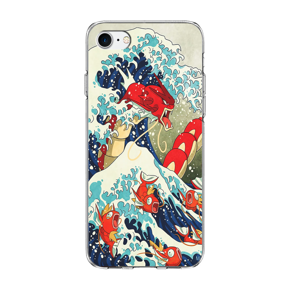 The Great Wave Gyarados iPhone SE 2020 Case-Phone Case-Clear Soft Case-Altracase