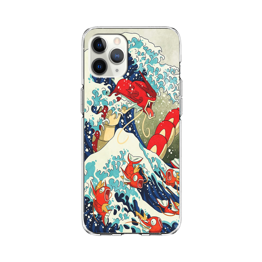 The Great Wave Gyarados iPhone 11 Pro Case-Phone Case-Clear Soft Case-Altracase