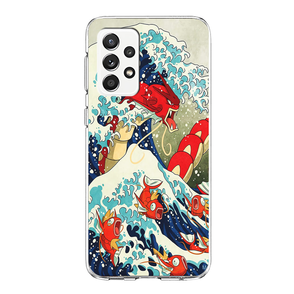 The Great Wave Gyarados Samsung Galaxy A72 Case-Phone Case-Clear Soft Case-Altracase
