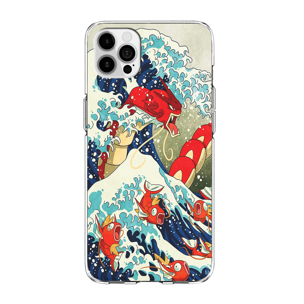 The Great Wave Gyarados iPhone 13 Pro Case-Phone Case-Clear Soft Case-Altracase