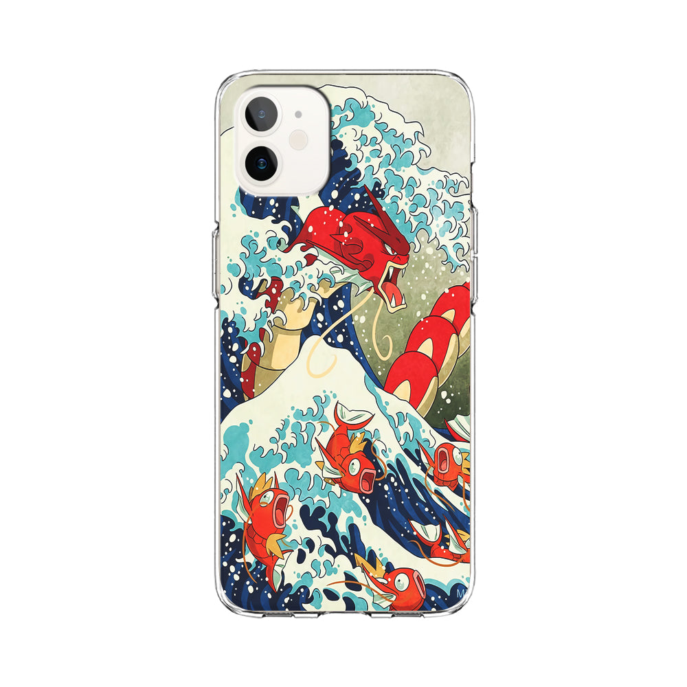The Great Wave Gyarados iPhone 12 Case-Phone Case-Clear Soft Case-Altracase