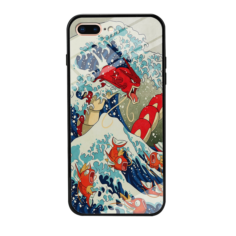 The Great Wave Gyarados iPhone 8 Plus Case-Phone Case-Tempered Glass Case-Altracase