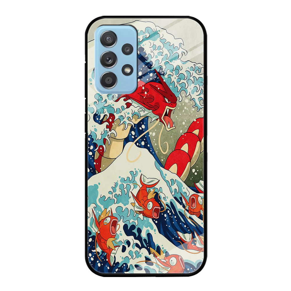 The Great Wave Gyarados Samsung Galaxy A72 Case-Phone Case-Tempered Glass Case-Altracase