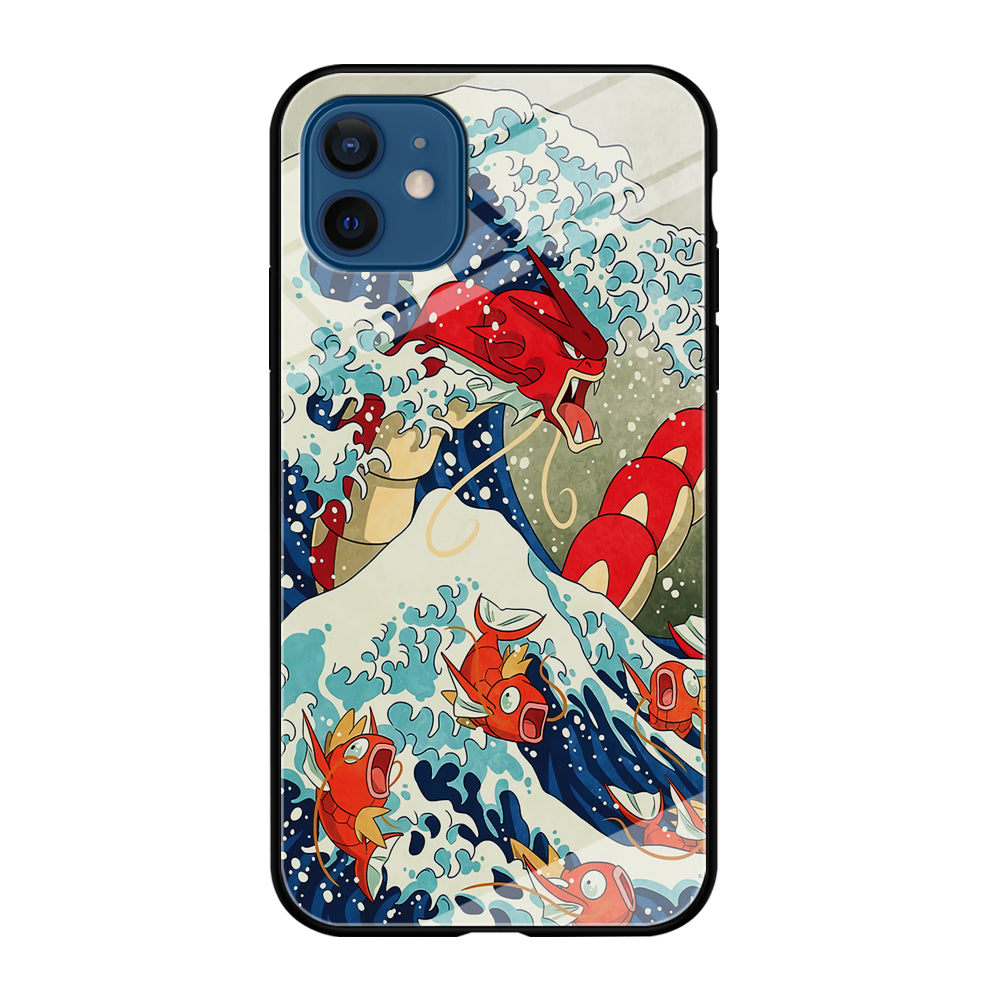 The Great Wave Gyarados iPhone 12 Case-Phone Case-Tempered Glass Case-Altracase
