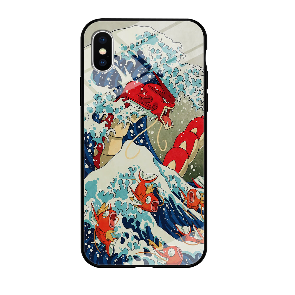 The Great Wave Gyarados iPhone Xs Case-Phone Case-Tempered Glass Case-Altracase
