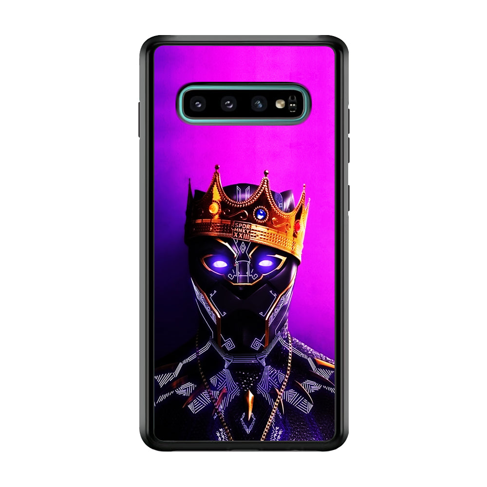 The King Black Panther Samsung Galaxy S10 Case-Phone Case-Rubber Black (2D Case)-Altracase