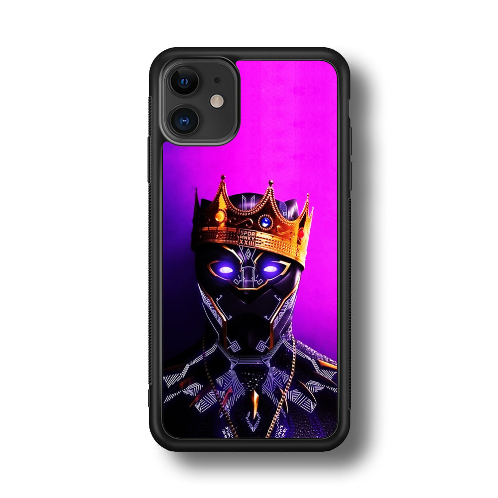 The King Black Panther iPhone 11 Case-Phone Case-Rubber Black (2D Case)-Altracase