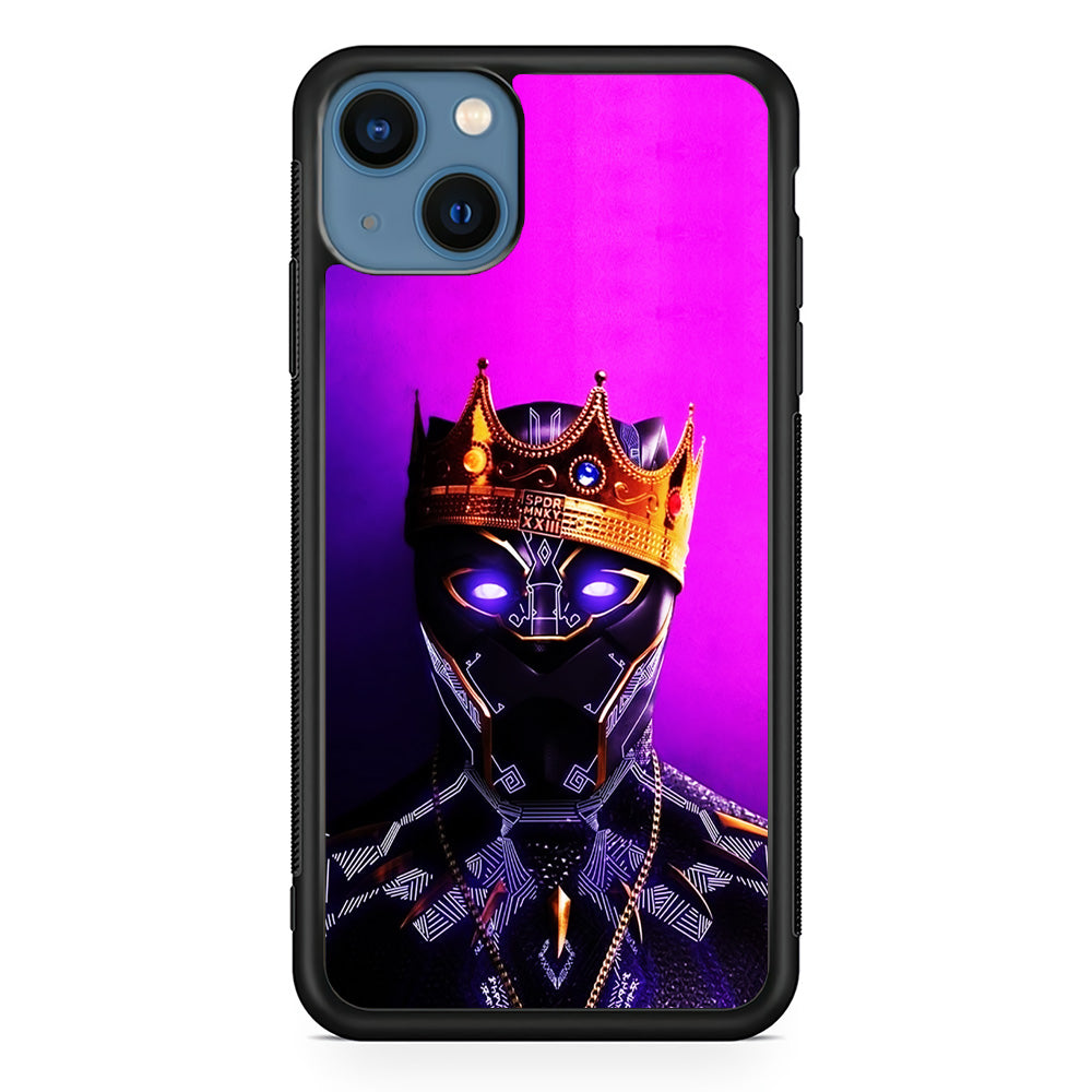 The King Black Panther iPhone 13 Mini Case-Phone Case-Rubber Black (2D Case)-Altracase