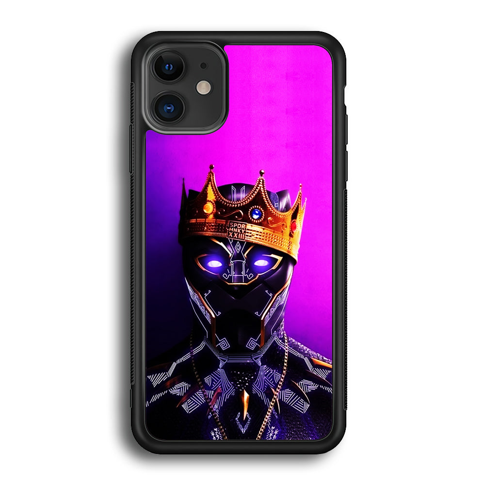The King Black Panther iPhone 12 Mini Case-Phone Case-Rubber Black (2D Case)-Altracase