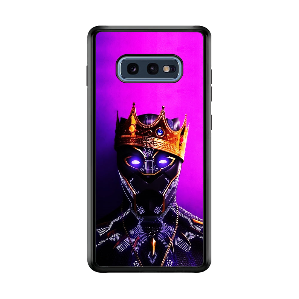 The King Black Panther Samsung Galaxy S10E Case-Phone Case-Rubber Black (2D Case)-Altracase