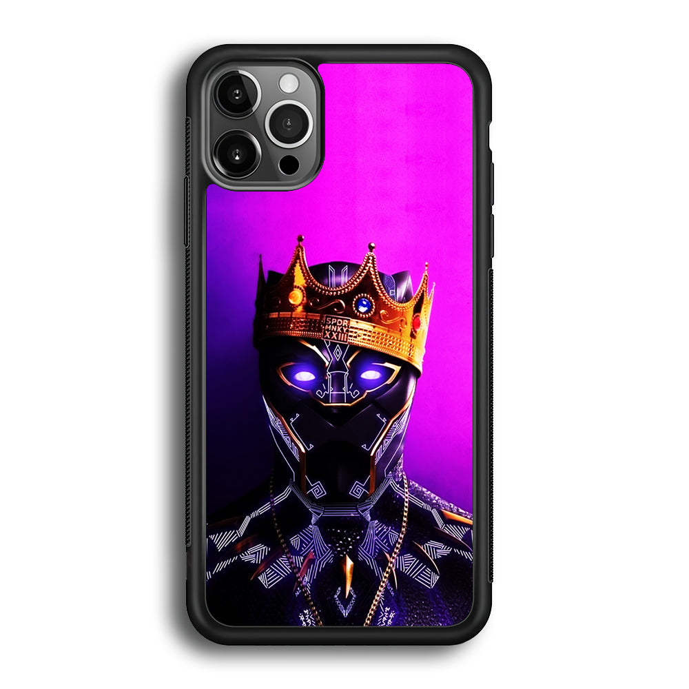 The King Black Panther iPhone 12 Pro Max Case-Phone Case-Rubber Black (2D Case)-Altracase