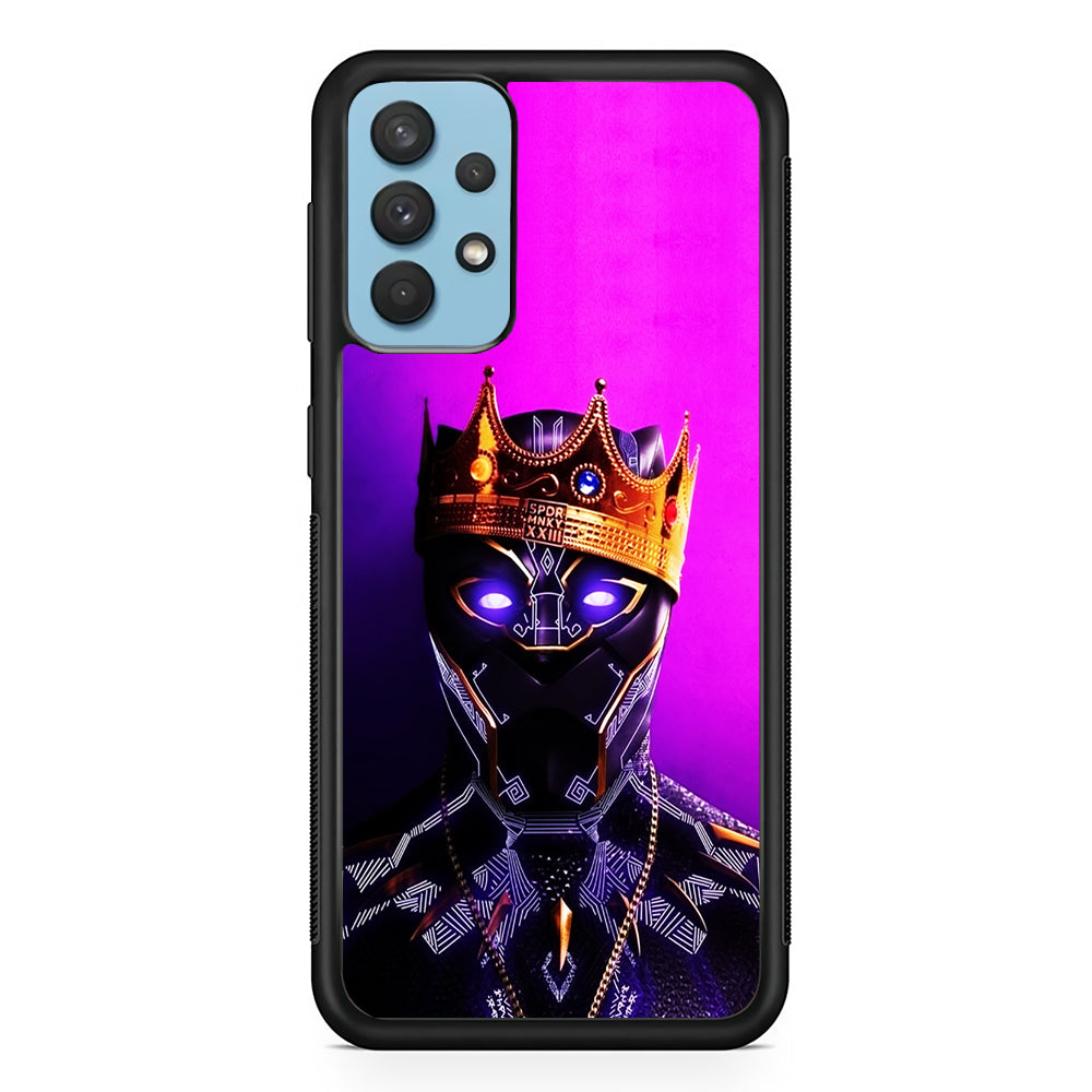 The King Black Panther Samsung Galaxy A32 Case-Phone Case-Rubber Black (2D Case)-Altracase