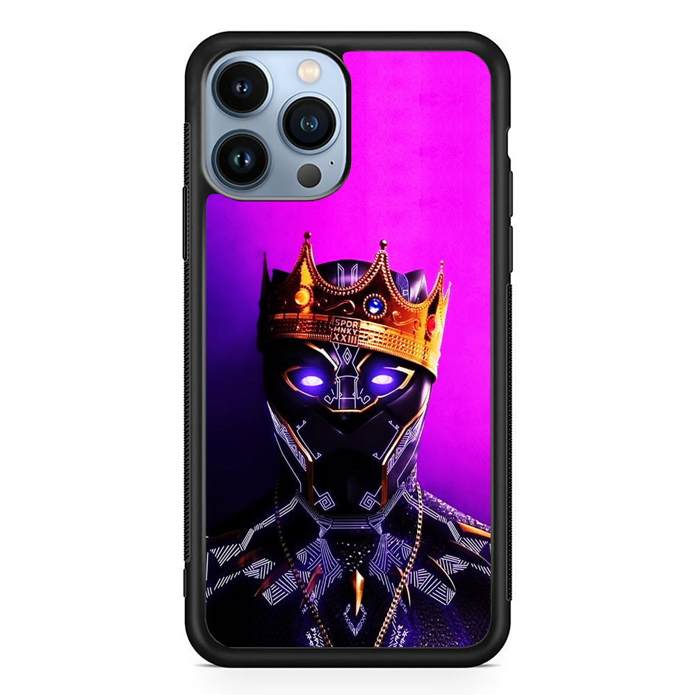 The King Black Panther iPhone 15 Pro Max Case-Phone Case-Rubber Black (2D Case)-Altracase