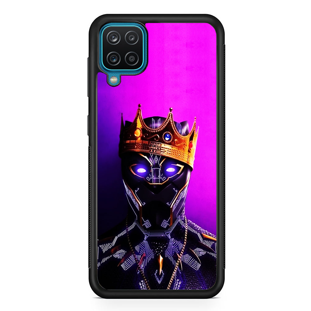 The King Black Panther Samsung Galaxy A12 Case-Phone Case-Rubber Black (2D Case)-Altracase