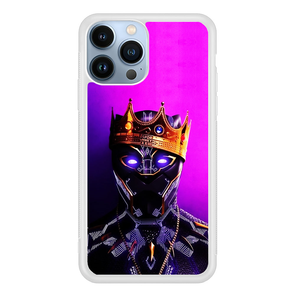 The King Black Panther iPhone 15 Pro Max Case-Phone Case-Rubber White (2D Case)-Altracase