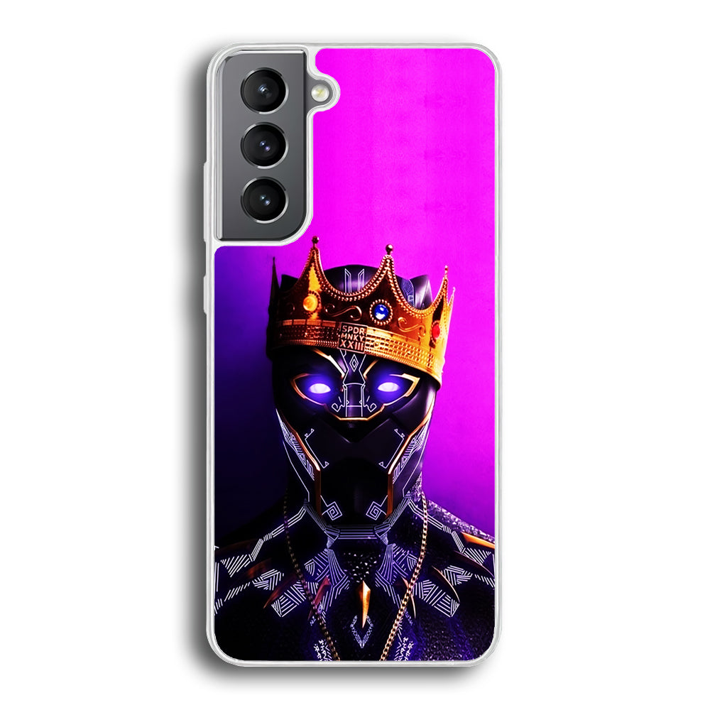 The King Black Panther Samsung Galaxy S24 Plus Case-Phone Case-Rubber White (2D Case)-Altracase