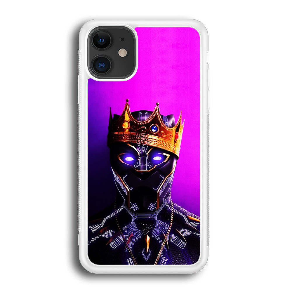 The King Black Panther iPhone 12 Mini Case-Phone Case-Rubber White (2D Case)-Altracase