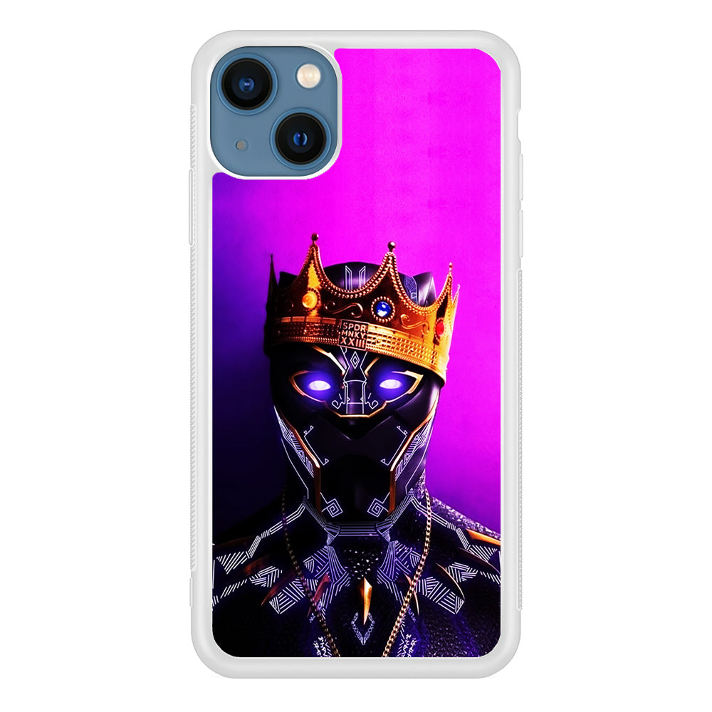 The King Black Panther iPhone 13 Mini Case-Phone Case-Rubber White (2D Case)-Altracase