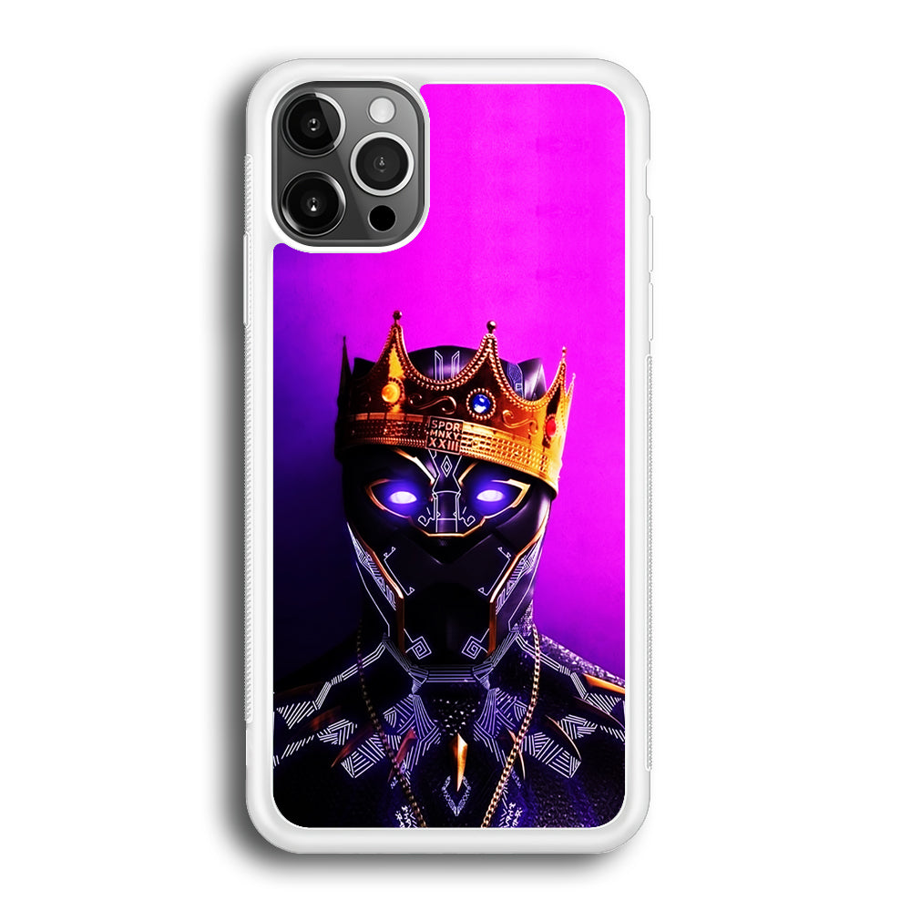 The King Black Panther iPhone 12 Pro Max Case-Phone Case-Rubber White (2D Case)-Altracase