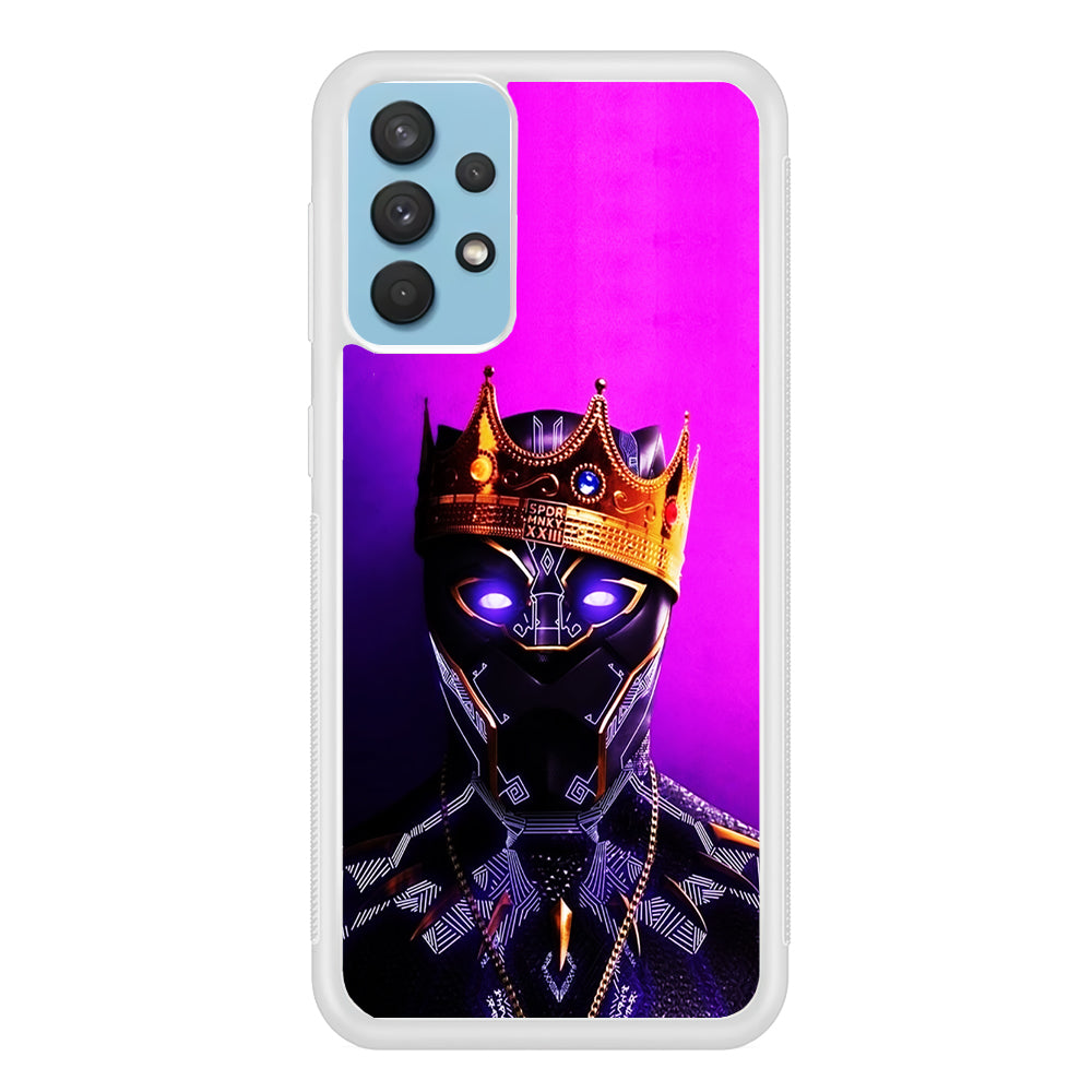 The King Black Panther Samsung Galaxy A32 Case-Phone Case-Rubber White (2D Case)-Altracase