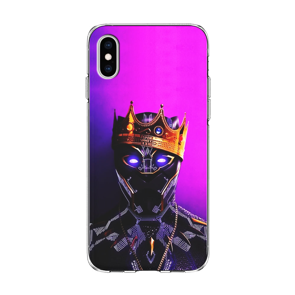 The King Black Panther iPhone Xs Case-Phone Case-Clear Soft Case-Altracase