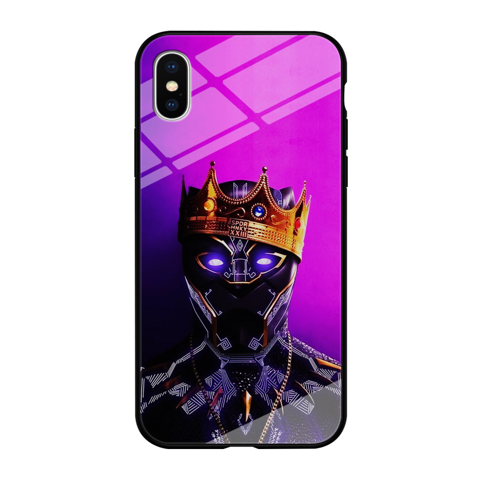 The King Black Panther iPhone Xs Case-Phone Case-Tempered Glass Case-Altracase