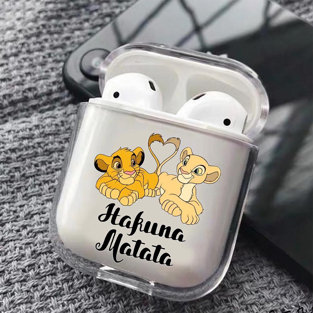 The Lion King Hakuna Matata Hard Plastic Protective Clear Case Cover For Apple Airpods-AirPod Case-Altracase