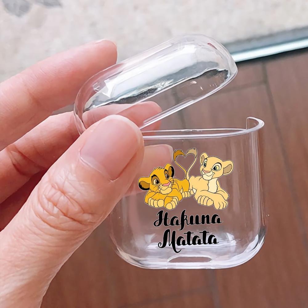 The Lion King Hakuna Matata Hard Plastic Protective Clear Case Cover For Apple Airpods-AirPod Case-Altracase