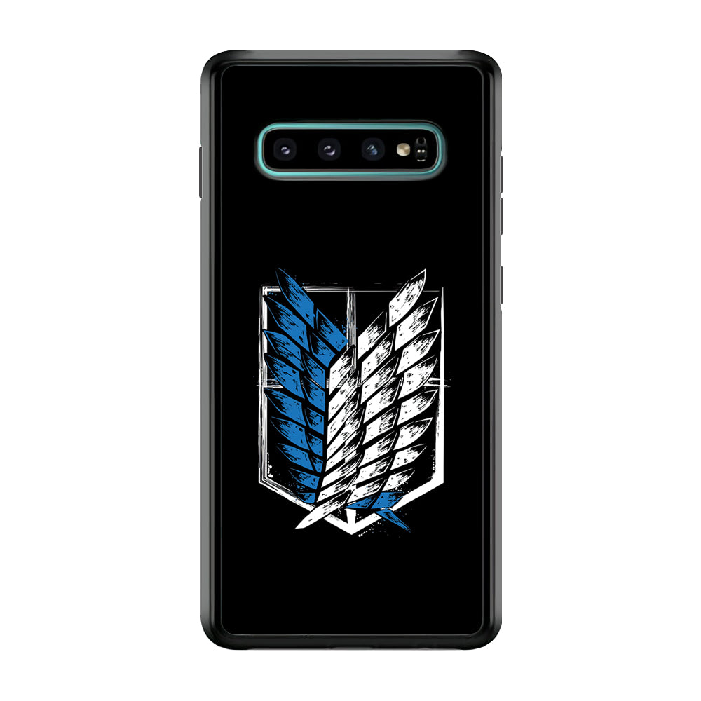The Logo of the Survey Corps Samsung Galaxy S10 Case-Phone Case-Rubber Black (2D Case)-Altracase