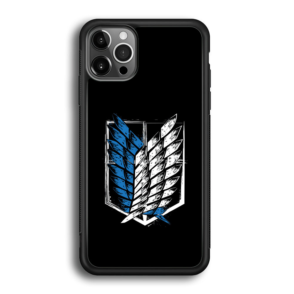 The Logo of the Survey Corps iPhone 12 Pro Max Case-Phone Case-Rubber Black (2D Case)-Altracase